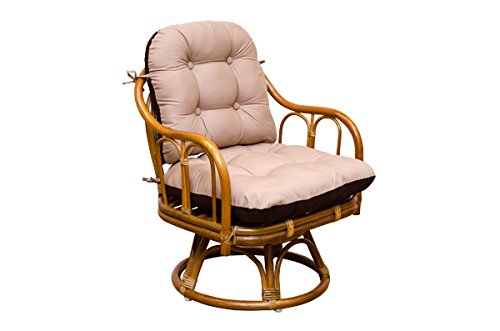 Amazon｜高座椅子 クッション付き ラタンチェア ハニー IM-18 HN｜座椅