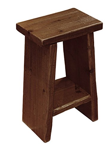 Amazon｜WOODPRO 古材 踏み台 スツール（中棚付き）高さ50cm×幅30cm