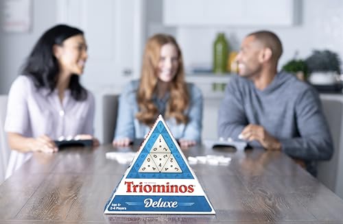 Triominos Deluxe: The Original Triangular Domino Game, Three-Sided Domino Fun for All The Family, for 2-4 Players, Ages 6+