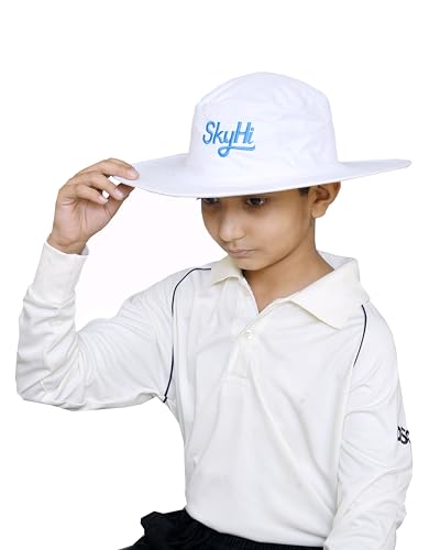 Listado de Ropa de Cricket para Hombre comprados en linea. 42 Skyhi Cricket - Sombrero deportivo ligero para hombres y mujeres, sombrero deportivo para exteriores y combinar con Cricket, Running y Fitness, Blanco, X-Large