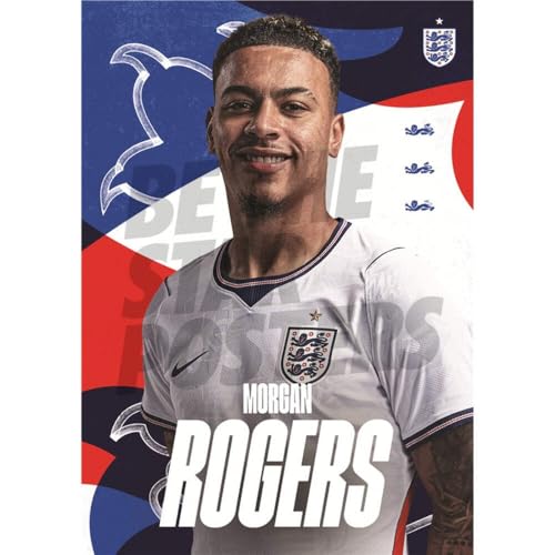 Morgan Rogers England 26/27 Home Headshot Poster A4