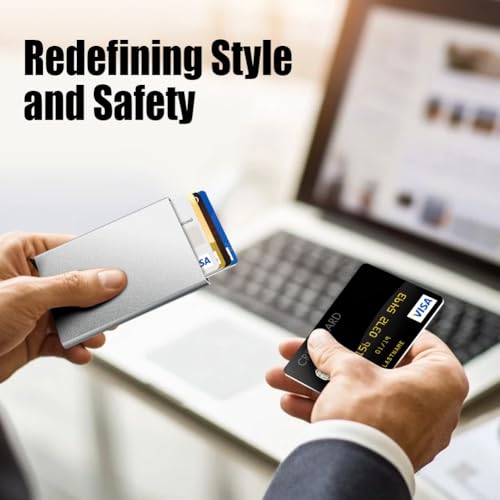 Image of FurArt Slim Minimalist Wallet RFID Credit Card Holder for Men | slim minimalist compact rfid id window thin