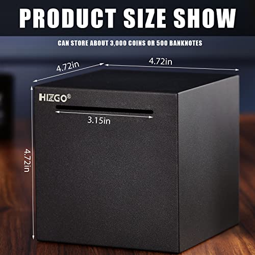 Hizgo Adult Piggy Bank- Piggy Bank For Adults Must Break To Open -Stainless Steel Piggy Bank-Metal Saving Box (4.72 Inch) #TOP1