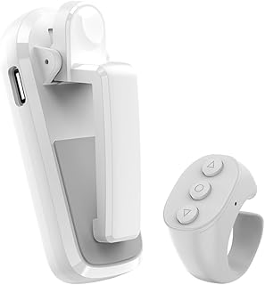 Volteador de página con control remoto inalámbrico, para tabletas Kindle, dispositivos móviles, giradores de página, rango de 5 m para grabación de video de cámara (Jx-07 blanco)
