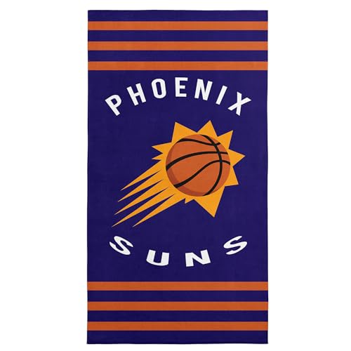 NBA Phoenix Suns Stripes Beach Towel, Soft & Absorbent Pool Towel, Quick Dry, 30 x 60 inches