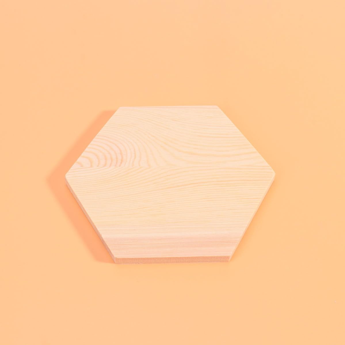 DOITOOL Small Wood Block 10 Pezzi Blocco di Legno Speciale Beige per Art Projects e Craft Projects, Facile da Scrivere e Dipingere, Forma Esagonale