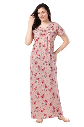 Image of Soulemo Women Cotton Floor Length Nighty 1633