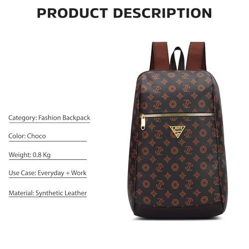 Image of Lavie Signature Women's St.Louis 11L Fashion Backpack for Women | Compact Backpack | Ladies purse | Stylish Shoulder Bag | Gift for Women