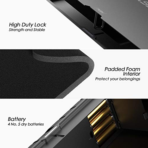 ASELINE Gun Safe, Smart Pistol Safe Handgun Safe Quick Access Firearm Safety Device with Biometric Fingerprint or Key Lock, Gun Security Safe for Home