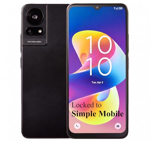Image of Simple Mobile TCL 50 LE Prepaid Smartphone 64GB, Android 14, 4000mAh Battery, 6.6 inch HD+ Display | Affordable 4G LTE Prepaid Cell Phone by ALCATEL | Prepaid Activation