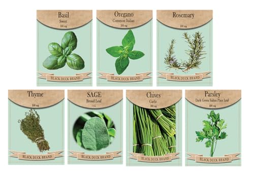 Italian Kitchen Herb Garden Seed Kit – 7 Classic Culinary Varieties for Authentic Cooking – Non-GMO & Heirloom Seeds – Includes Basil, Oregano, Parsley, Rosemary, Thyme, Sage & Garlic Chives