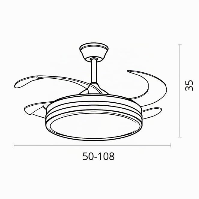 BEL AIR HOME Ventilador de Techo ASGARD CUERO