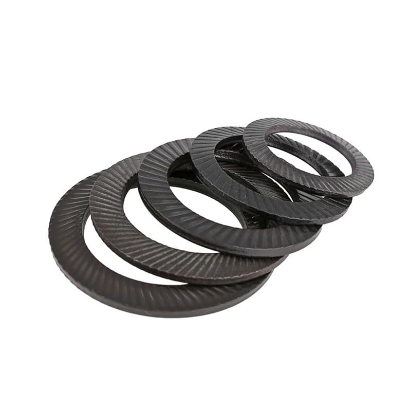 Self-Lock Washers Stainless Steel M4 M5 M6 M8 M10 M12 M14 M16 M18 M20 M22 M24 M30 Double-Sided Tooth Gasket Metric Black Washer - (Inner Diameter: M30)
