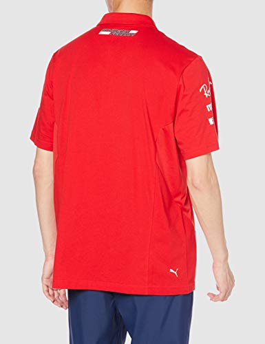 PUMA Scuderia Ferrari-Polo da Uomo Camicia, Rosso