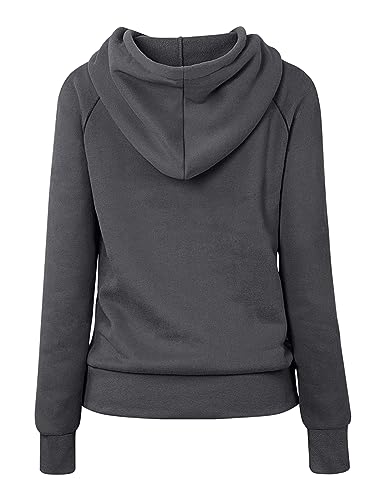 Cassiecy Hoodie Damen Winter Langarm Stehkragen Kapuzenpullover Warme Casual Pullover Hoody mit Kapuze – Bild 3