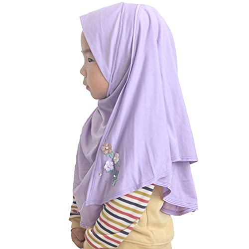 Modest Beauty One Piece Baby Kids Muslim Islamic Scarf Hijab For 3-8 Years Old Little Girls Ready To Wear #TOP1