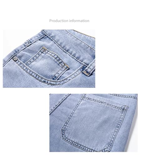 Men's Black Jeans Loose Straight Soft Denim Pants Elastic Wide-Leg Trousers2