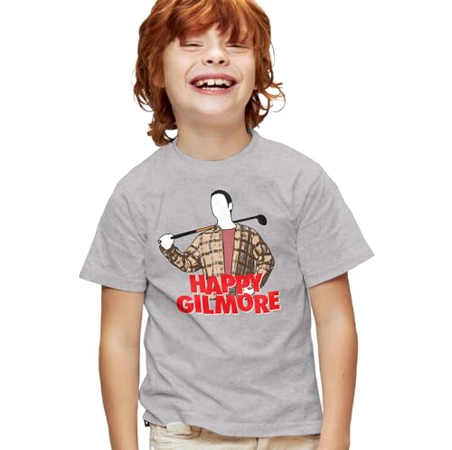 Popfunk Happy Gilmore Happy Gilmore Golf Club Kids T Shirt for Youth Boys and Girls, Athletic Heather, Medium