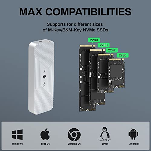 Caja externa para SSD M.2 NVMe USB 3.2 Gen 2 miniatura 4