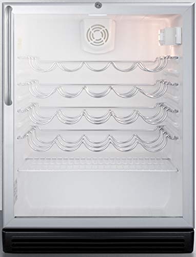 Summit SWC6GBLTBADA Wine Chiller Beverage Refrigerator, Glass/Black