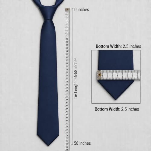 Image of Men's Microfiber Slim Tie, Matte Finish Necktie for Formal Wear