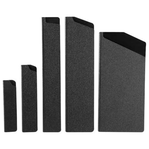 TEMPNAP Protector para Cuchillos de Cocina Negro Funda Abs para Cuchillas, Set de 5 Piezas Fácil de Almacenar y Proteger Cortadores en Camping y Hogar