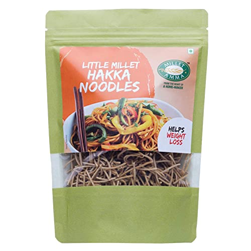 Image of Millet Amma Little Millet Hakka Noodles | 180 Gms Pack | Easy & Ready To Cook | Zero Maida & 100% Vegan | Best Choice For Instant Breakfast & Dinner | Healthy Foods | Gluten Free