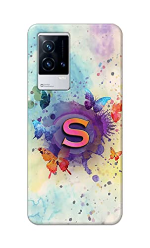 Image of PRINTFIDAA� Printed Hard Back Cover Case for Vivo IQOO 9 5G Back Cover (Alphabet S) -2808