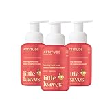 ATTITUDE Foaming Hand Soap for Kids, EWG Verified, Dermatologically Tested, Plant- and Mineral-Based Ingredients, Vegan, Mango, 10 Fl Oz (Pack of 3)