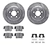 Dynamic Friction Company Front Brake Rotors with Heavy Duty Brake Pads includes Hardware - 6212-44005