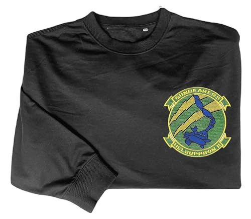 Helicopter support squadron hc 11 gunbearers embroidered shirt Black2