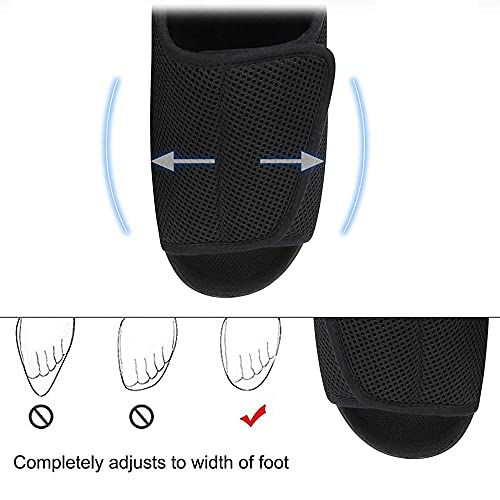 Chaussures diabétiques réglables avec semelles minces, légères et soft noires - 5
