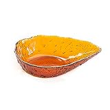 Tiahf Matte Glass Fruits Basket,Leaf Shaped Salad Bowls,Modern Creative Stylish Home Decorative Kitc