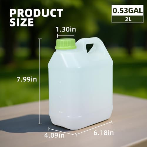 Image of ASEVAT Gallon Water Jugs with Caps Square Heavy-Duty HDPE Carboy F-Style Plastic Jug Water Storage Container Plastic Gallon Containers with Lids for Water, Sauces, Beverage, Liquids Liquids Laundry