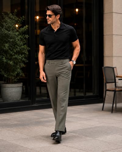 Image of Men's Formal Trouser Pant| Men's Bootcut Important Pant | Men Slim Fit Pants, Straight Fit Formal Trouser | Elegant Styling for Daily Use