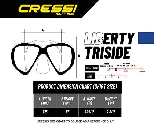 Cressi Liberty, Maschera per Immersioni, Apnea e
