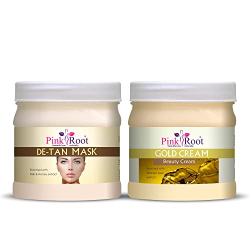Image of Pink Root Gold Cream 500gm with De-Tan Mask 500gm