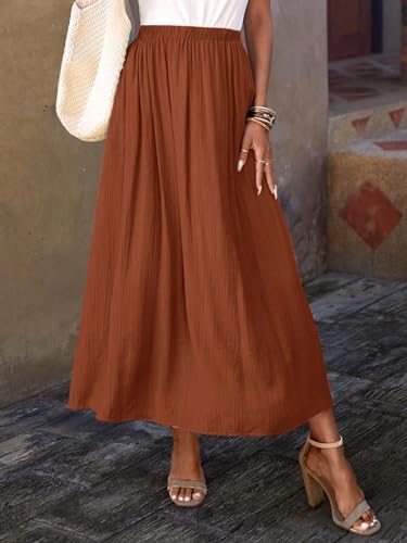 Women's A Line Flowy Long Skirts with Pockets3