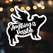 Anything is Possible Pigs Fly Vinyl Decal Sticker | Cars Trucks Vans SUVs Walls Cups Laptops | 5 Inch | Black on White | KCD2671B