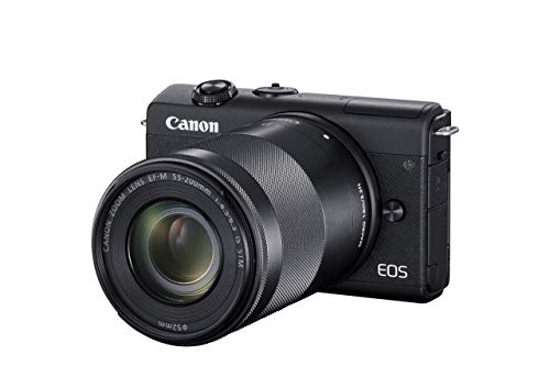 EOS M200 Systemkamera Gehäuse - mit Objektiven EF-M 15-45mm F3.5-6.3 IS STM + EF-M 55-200mm F/4-6.3 IS STM (Body, 24,1 MP, 4K u. Full-HD, DIGIC