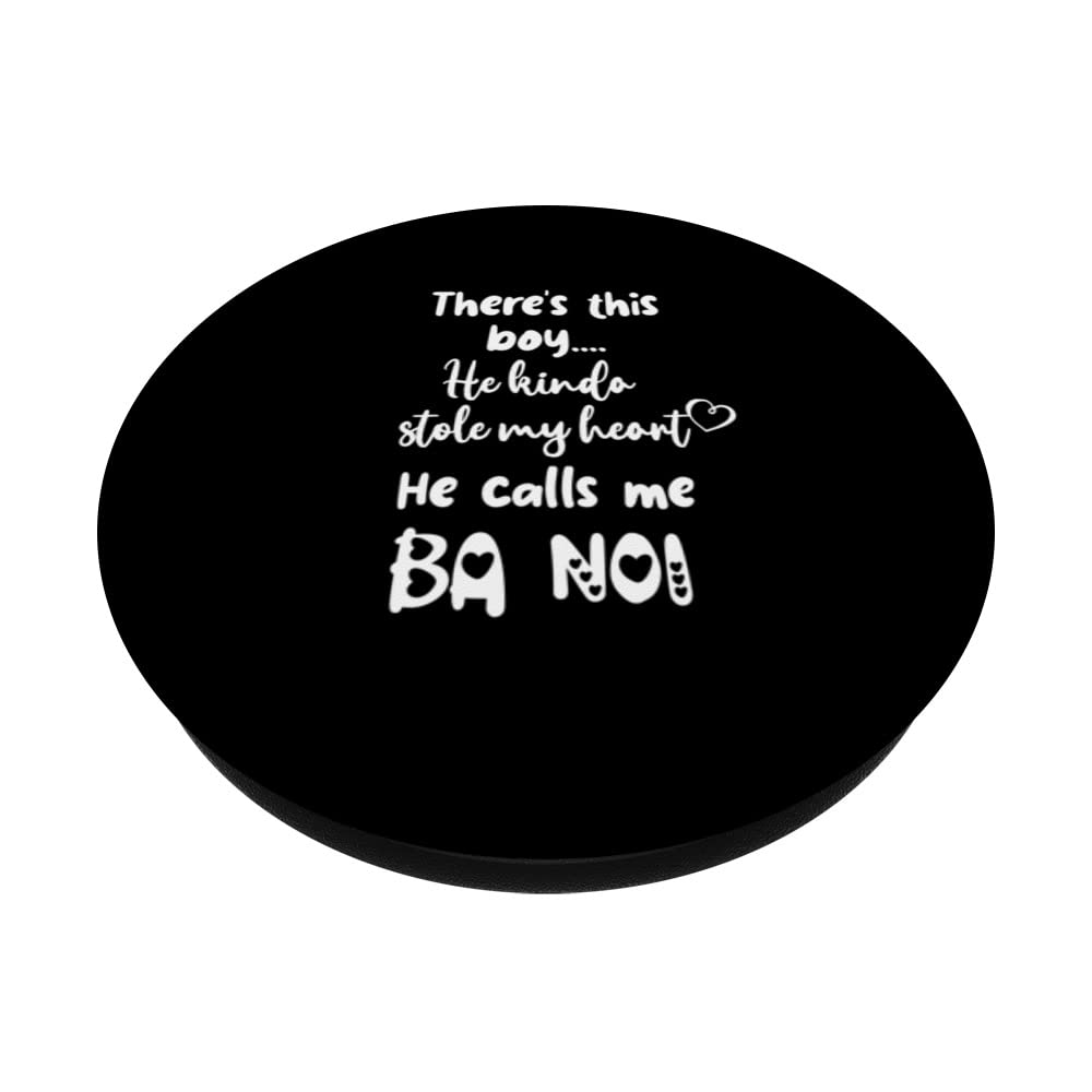 Vietnamese Grandma Grandmother This Boy Calls Me Ba Noi PopSockets Swappable PopGrip, Black - Image 2