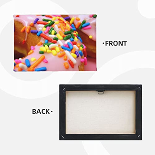 Impression sur toile donuts œuvre murale étanche pour salle de bain