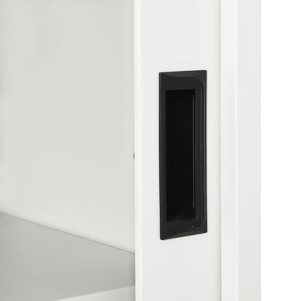 vidaXL Armario con Puerta corredera Acero Blanco 90x40x90 cm