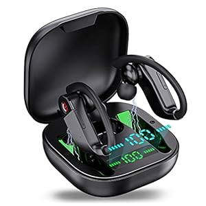 Bluetooth 5.1 Kopfhörer Sport – In Ear Kopfhörer Kabellos Bluetooth Kabellose Sportkopfhörer Noise Cancelling Kopfhörer…