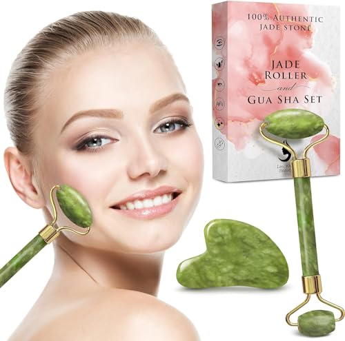 Lexi White Beauty LW-JRX-NG-01 Lexi White Gua Sha Facial Tools | Jade Gua Sha Tool | Face Roller thumb #4