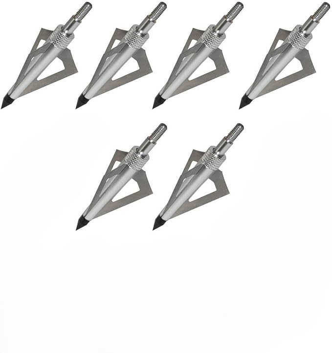 Futaba Broad and Heads,3 Archery Tip - 125 g - Silver - 6pc Pack