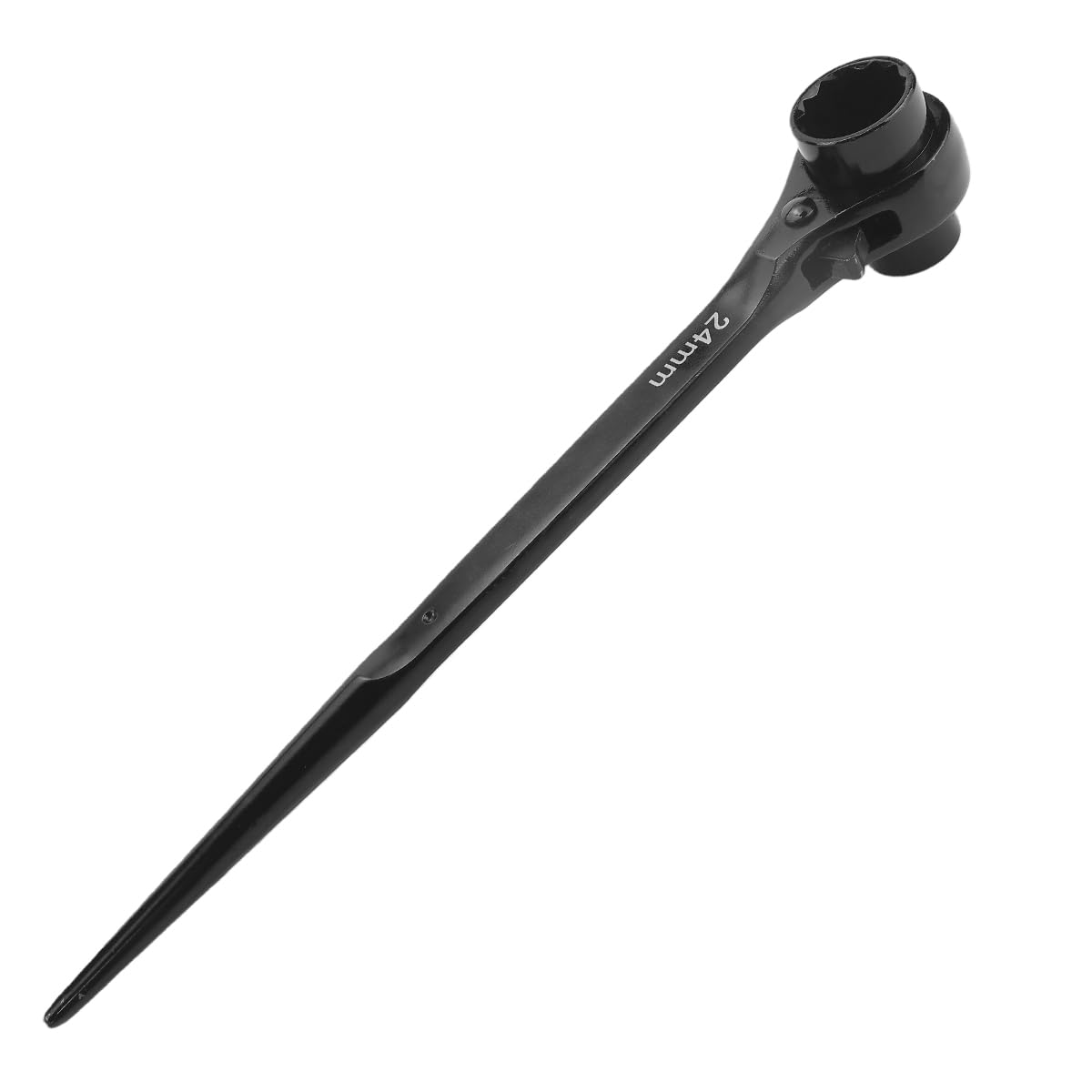 Qerutk Black Ratchet Podger Spanner, Reversing Scaffold Wrench, Erecting Scaffold Tool, for Fitter & Mechanical Maintenance 19mm x 24mm