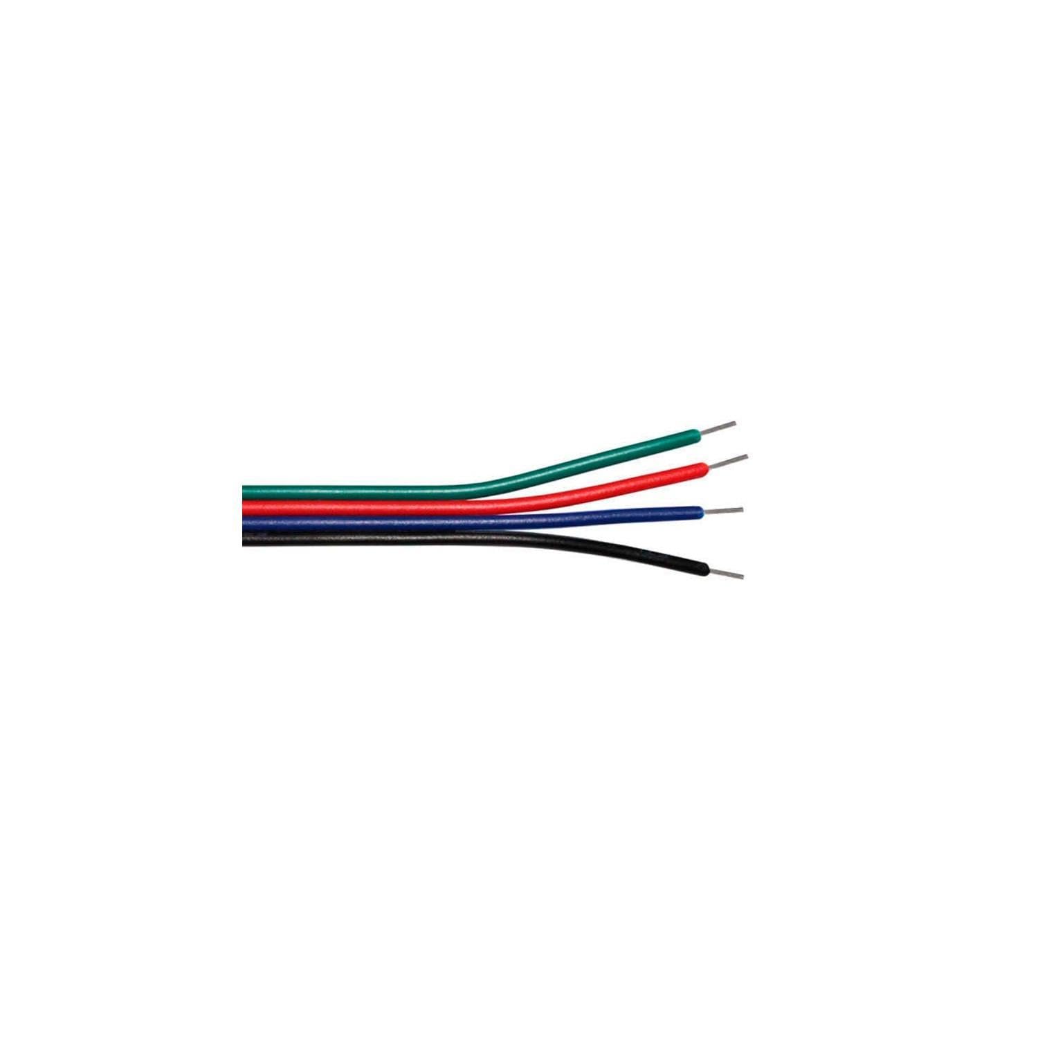 LEDKIA Rollo 100m Cable Eléctrico Plano Manguera 0.5mm² para Tiras LED 4P