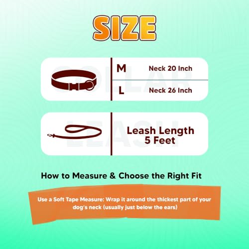Image of Adil's Biothane Waterproof Dog Collar, Dog Leash & Collar Leash Combo | Heavy Duty TPU Coated Webbing | Adjustable Quick Release Buckle | Odour Resistant (Chestnut, L-22, Collar & Leash Combo)