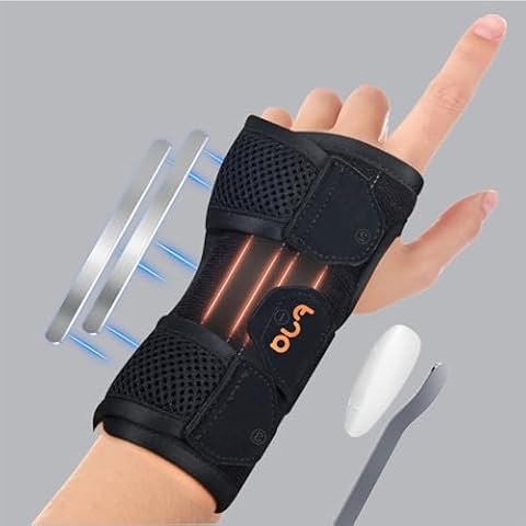 Carpal Tunnel Wrist Brace Night Support - Adjustable Wrist Support Brace with Splint & Therapeutic Cushion, Women Men Compression Both Hand Brace for Tendonitis Pain Relief,Injuries,Sprains,Arthritis Cover